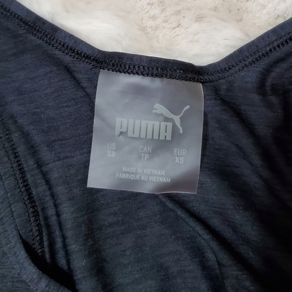 3/$30 ❤️ Puma Size XS Black Asymmetrical Hem Tank Top - Picture 9 of 15